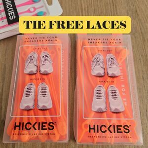 Hickies No Tie Elastic Shoe Laces Lacing System Sneakers 22 Orange Laces